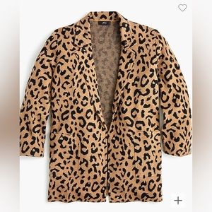 J. Crew Sweat Blazer in Leopard